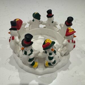 Vintage PartyLite Snowman Candle Holder